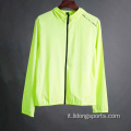 Sottile giacca da giacca a vento in poliestere con zip up sport